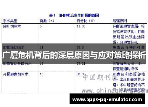 广厦危机背后的深层原因与应对策略探析