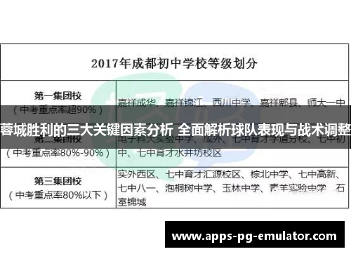 蓉城胜利的三大关键因素分析 全面解析球队表现与战术调整