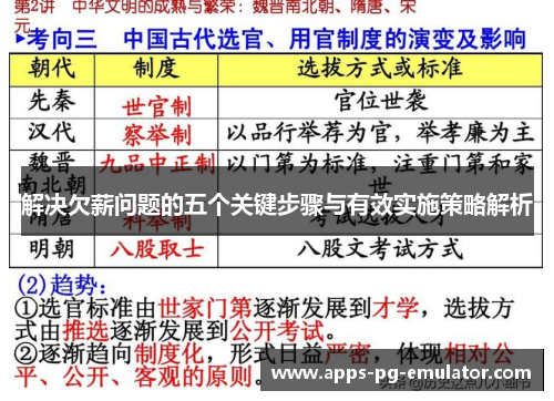 解决欠薪问题的五个关键步骤与有效实施策略解析