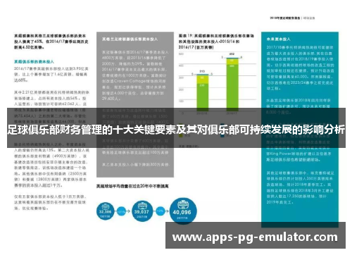 足球俱乐部财务管理的十大关键要素及其对俱乐部可持续发展的影响分析