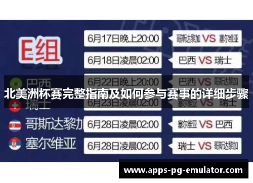 北美洲杯赛完整指南及如何参与赛事的详细步骤 北美洲杯赛完整指南及如何参与赛事的详细步骤